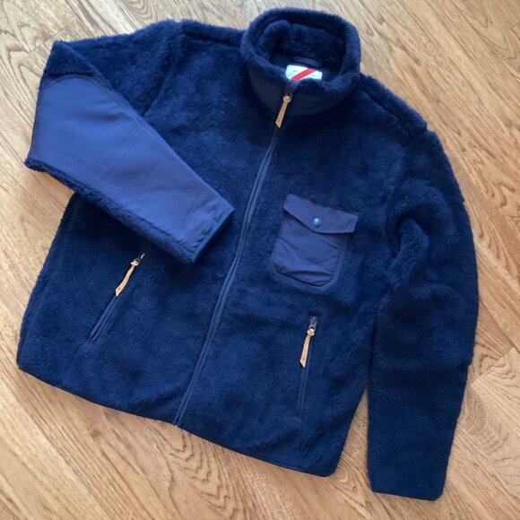 Original Best Made Co Men's Fleece Wool Sherpa Zip-Up Jacket in Navy XL OUTDOORS - Picture 3 of 7